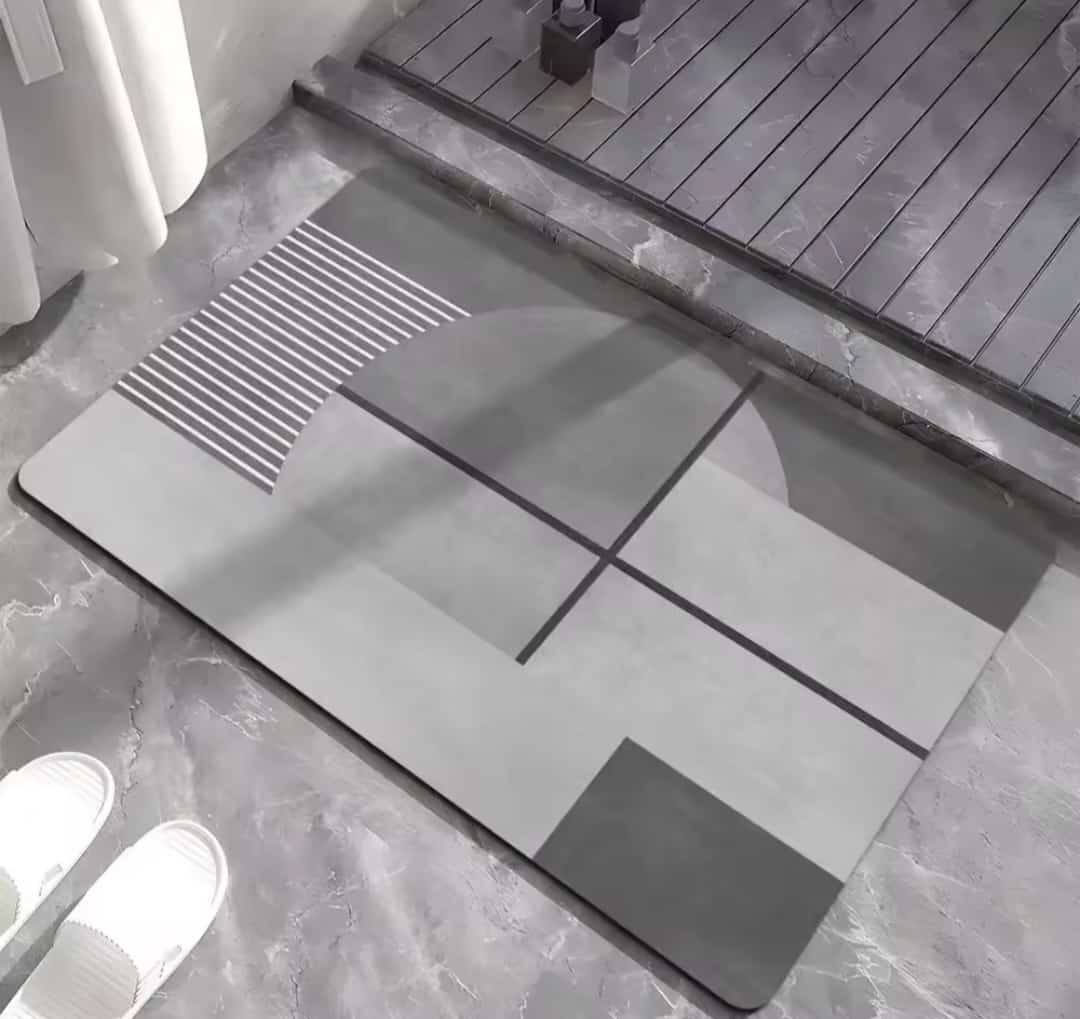 Rectangular Antislip absorbent bathroom mat