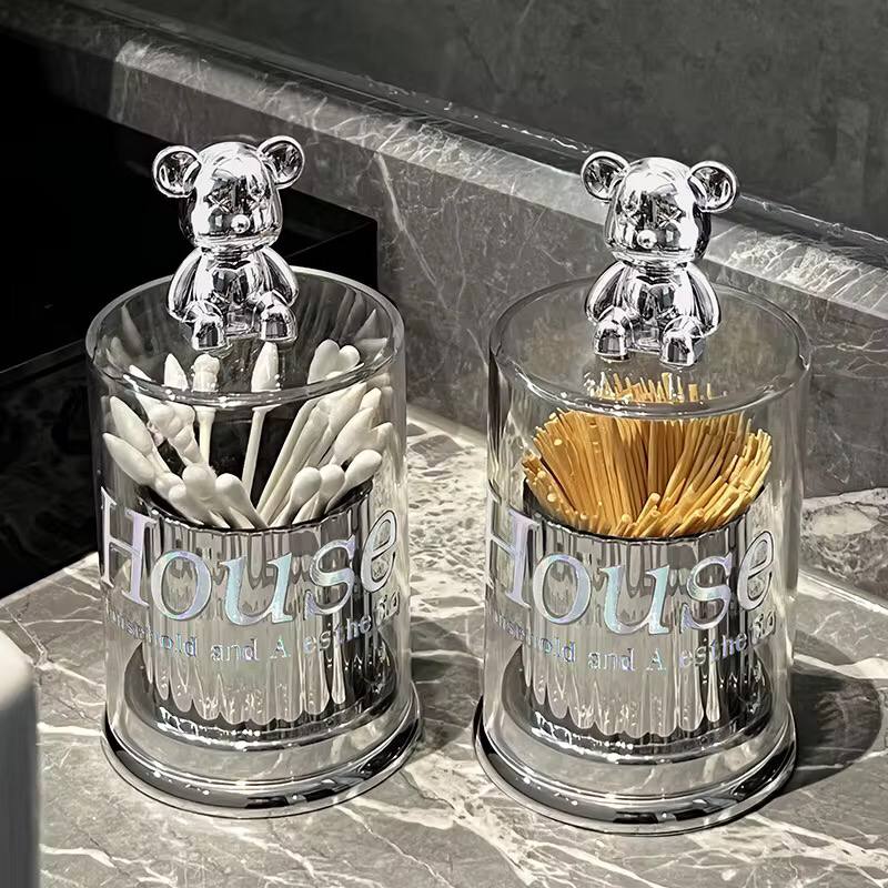Cute bear Toothpick / cotton swab / Earbud Box