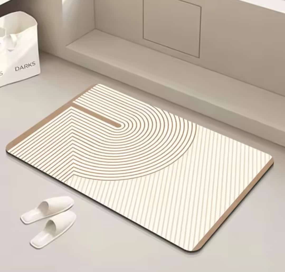Rectangular Antislip absorbent bathroom mat