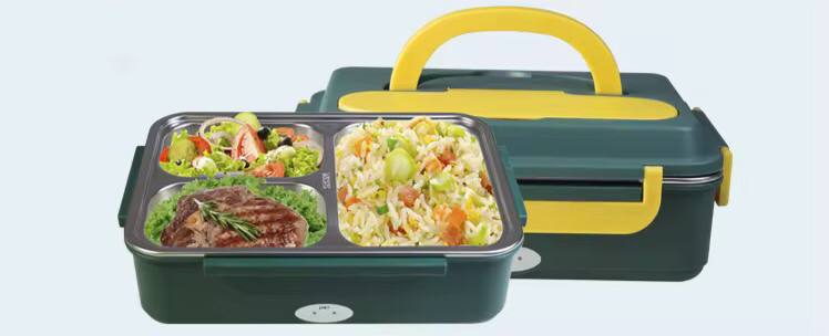 3 compartment electric lunch  box