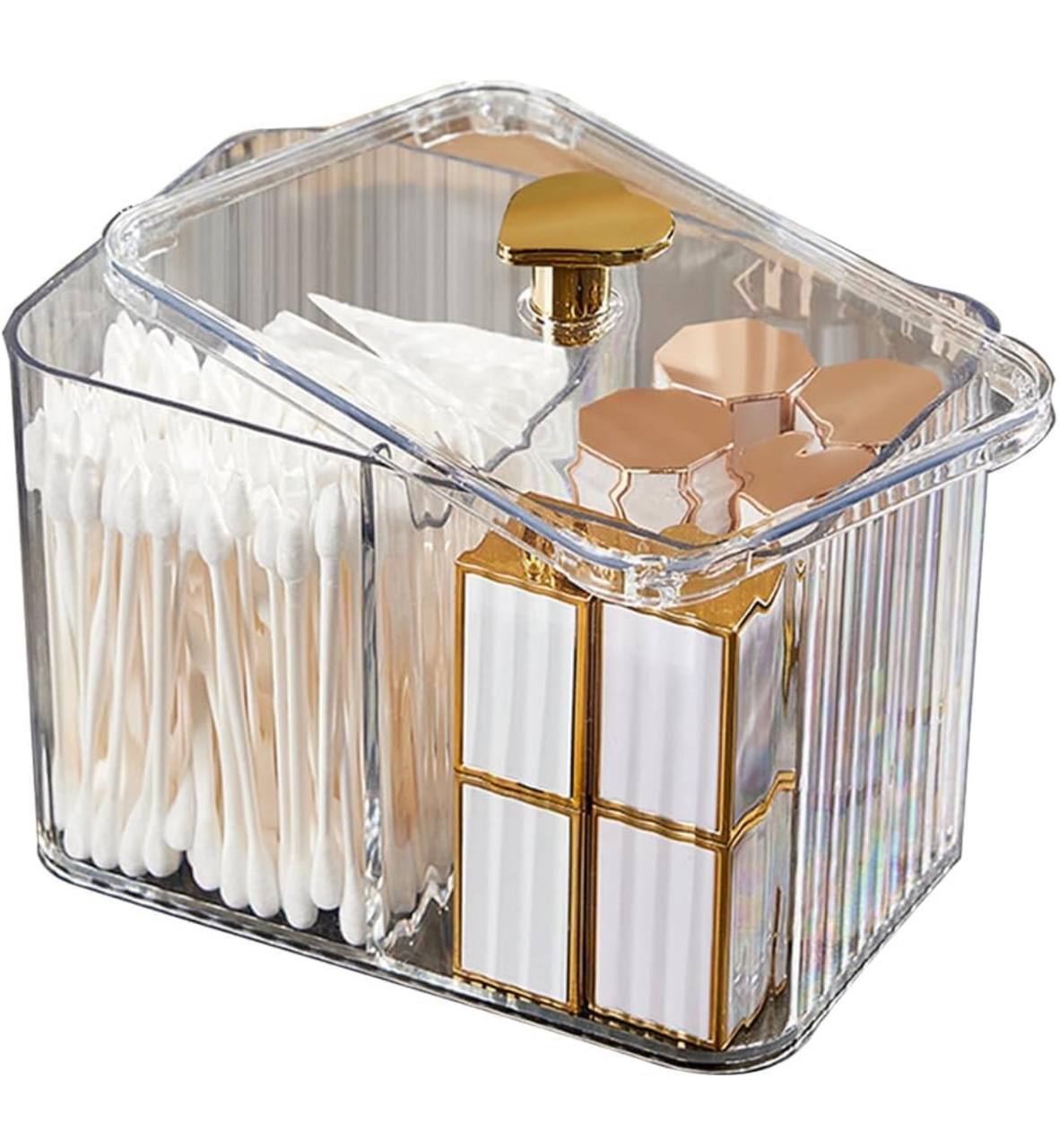 Transparent Acrylic Cotton Swab Storage Box