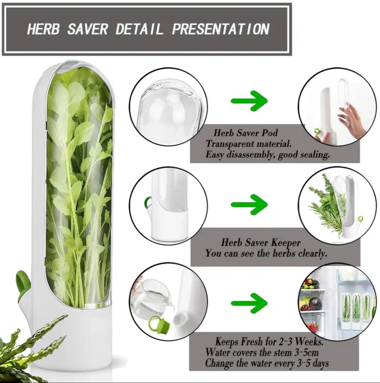 Herb and Vegetable Fresh-Keeping Cup
