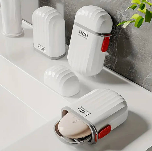 Portable travel soap holders.