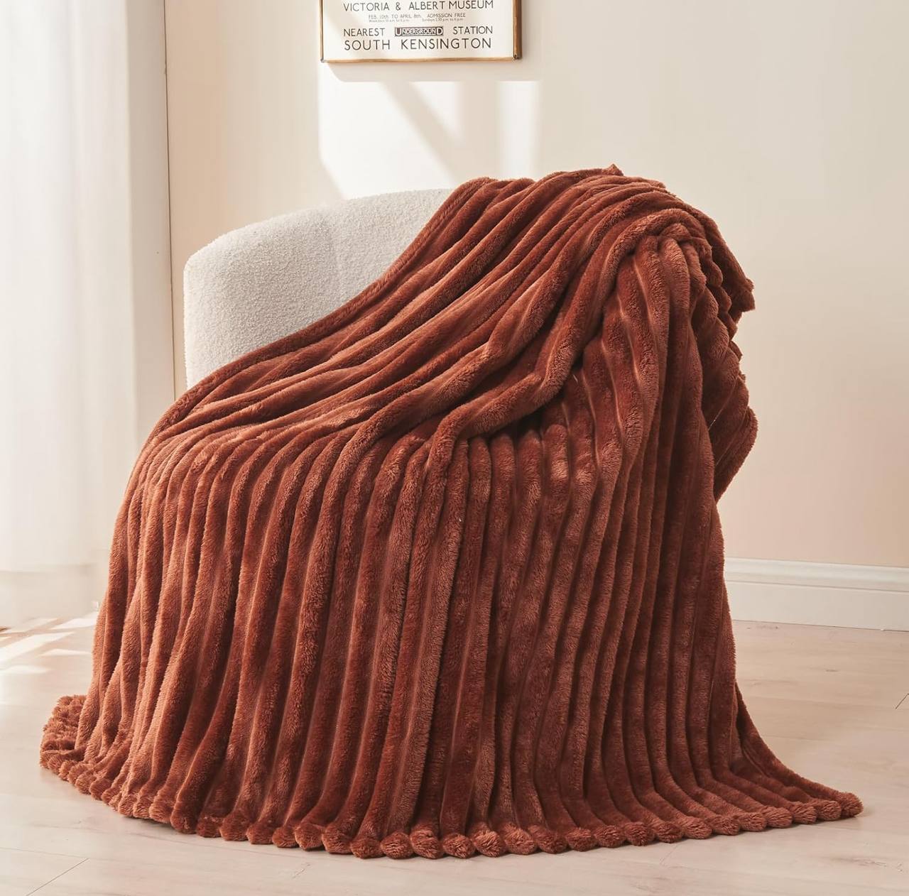 Soft Bubble Winter Throw Blanket Plain