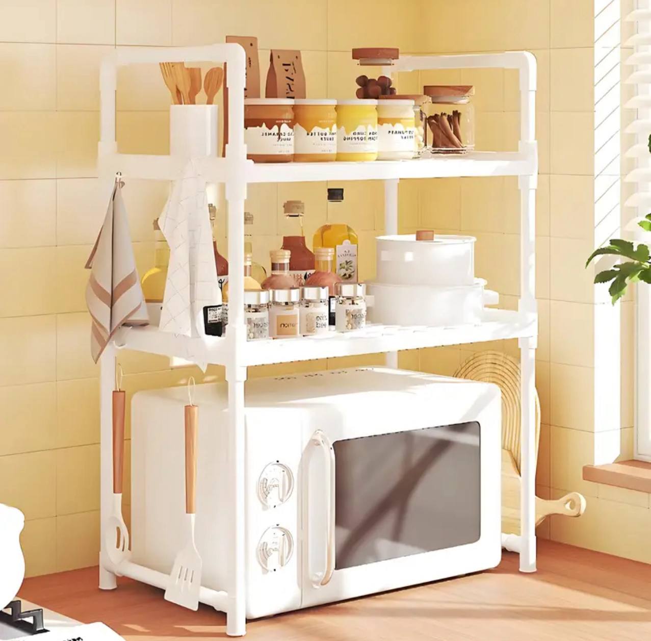 Microwave Shelf Condiment Organizer