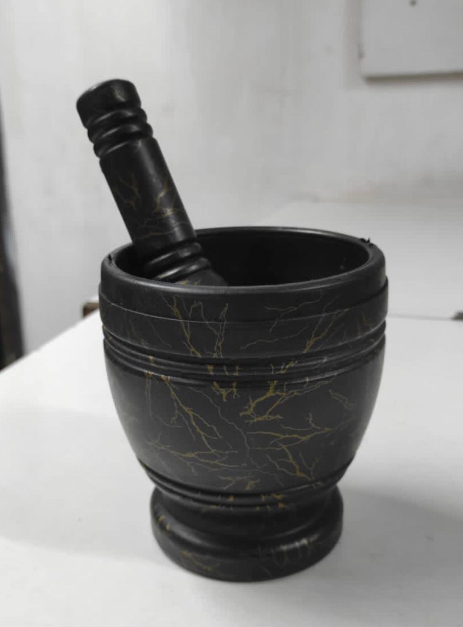 Black marble design pestle and mortar