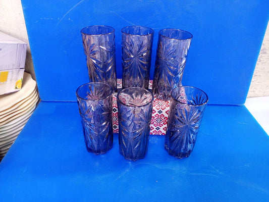 6 PCs heavy gauge water glasses
