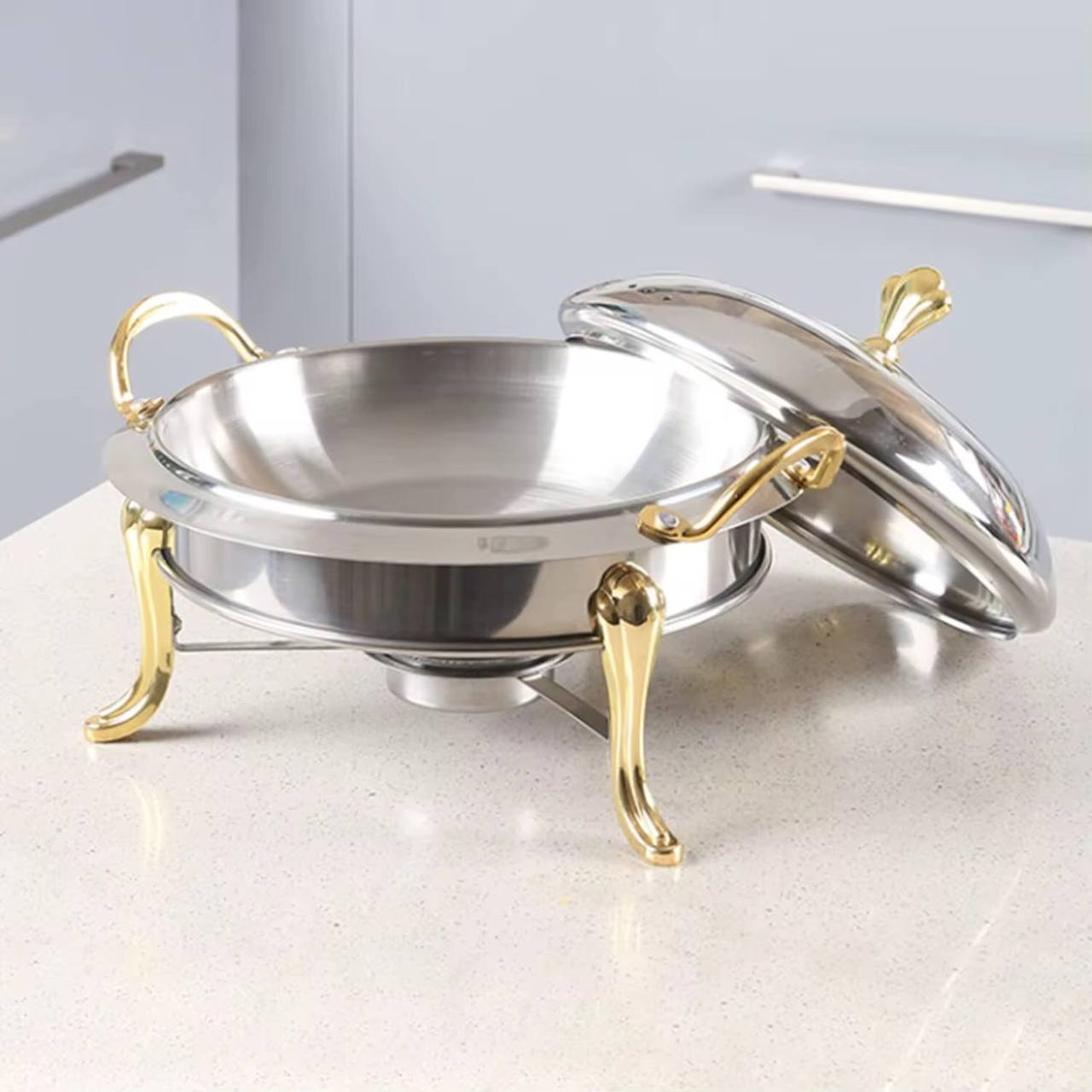Stainless Food warmers
Round stainless Cheffing dishes