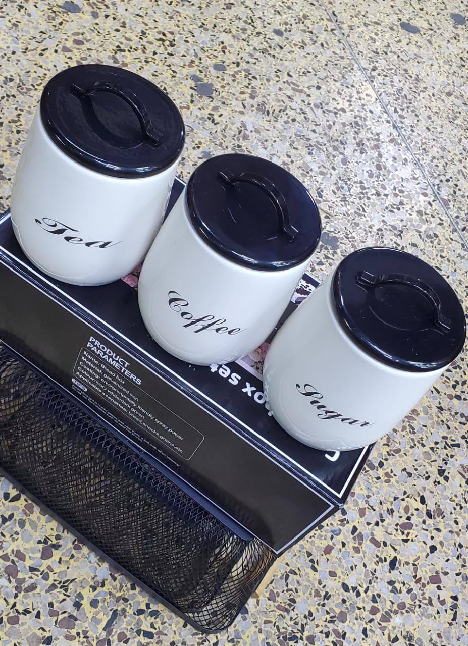 Sugar, Tea, Coffee canisters