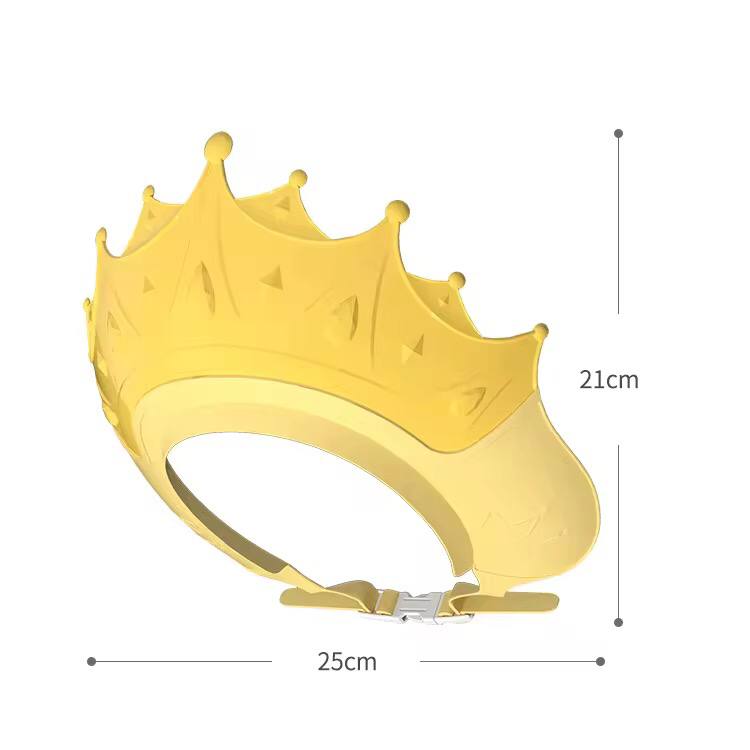 Adjustable Baby Shower Shampoo Cap Crown Shape Wash Hair Shield