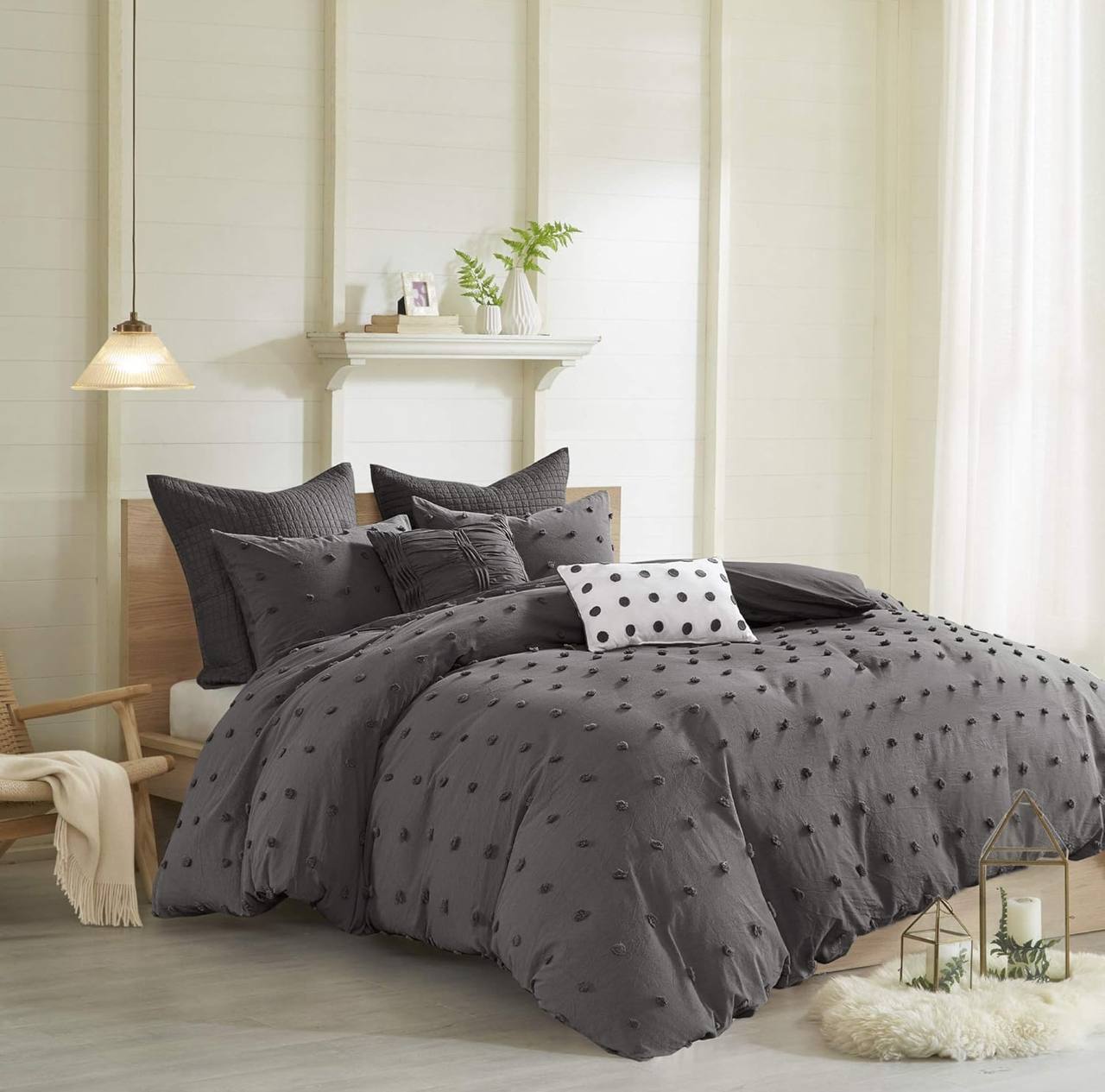 Luxury Tufted Dot Design Duvet cover set