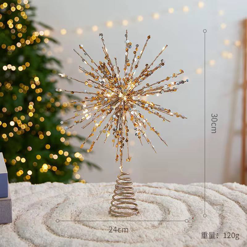 LED CRYSTAL TREE TOPPER WITH LIGHT