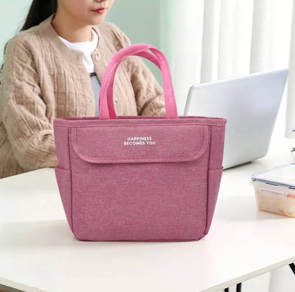 Thermal insulated lunch bag for women