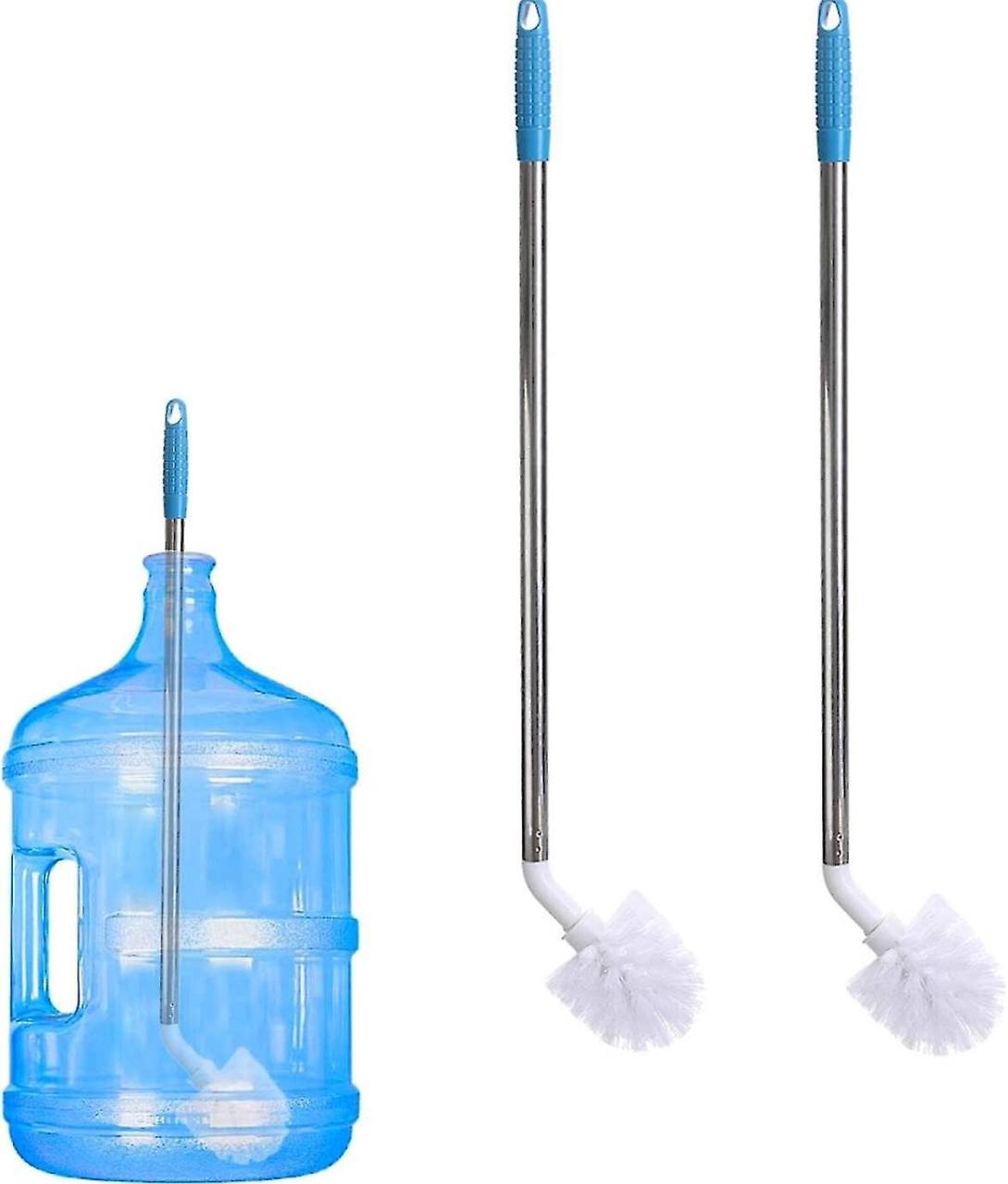 Bent gallon bottle cleaning brush