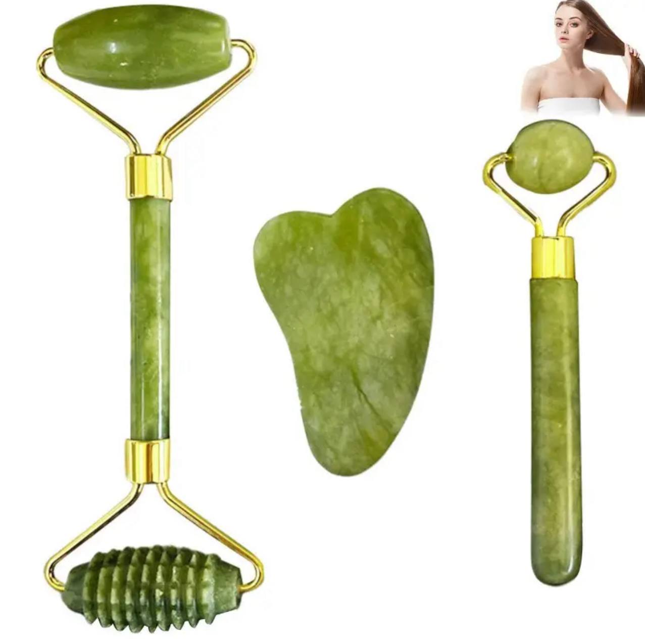 3 in 1Jade Roller & Gua Sha Set