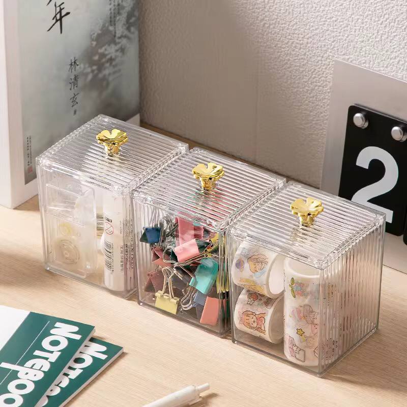 Transparent Acrylic Cotton Swab Storage Box