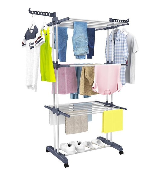 3 Layer Portable / Movable Cloth Drying  Rack