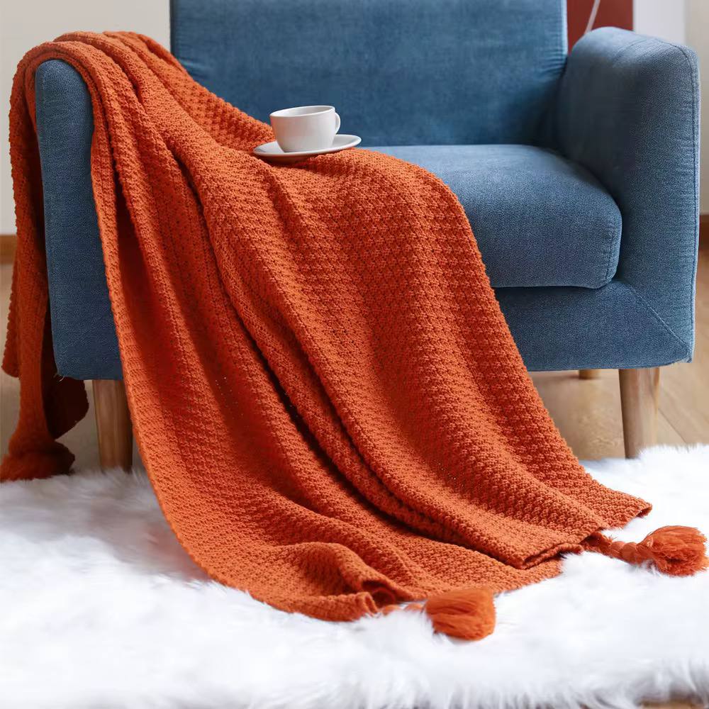 High Quality Knitted Throw Blanket