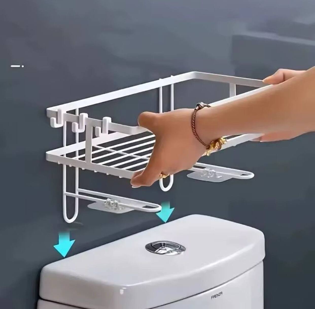 Over the toilet rack
