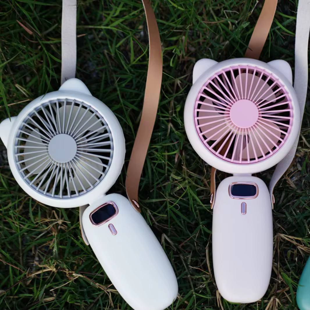 Mini Folding Electric Fan with strap