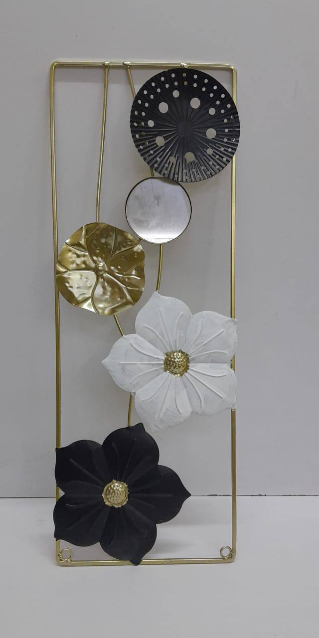 Wall hanging Gold plated metallic flower decoration