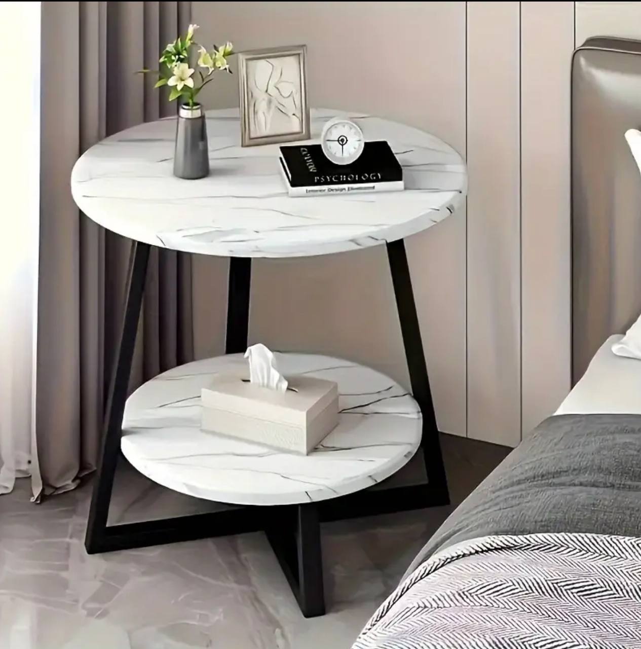 Eye-catching luxury double layered coffe side table