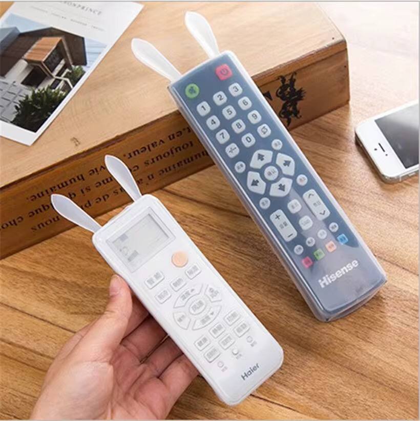 Rabbit Ears Soft Silicone Remote Control Protective Cases Transparent Luminous Remote Control Covers