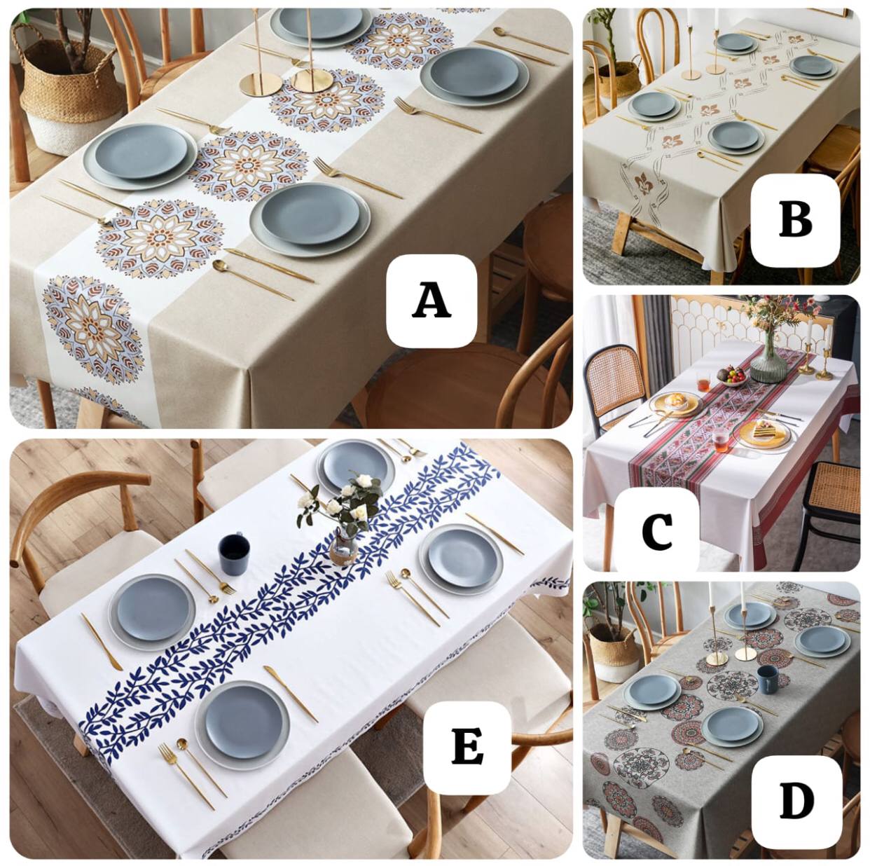 NORDIC STYLE PVC TABLE CLOTH