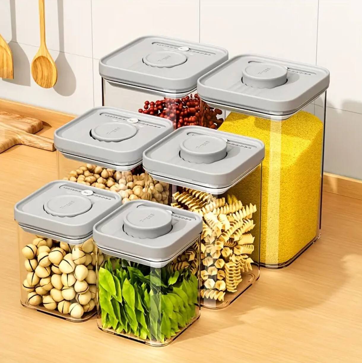 3 pcs Airtight Press-to-Seal Food Storage Container with Lid