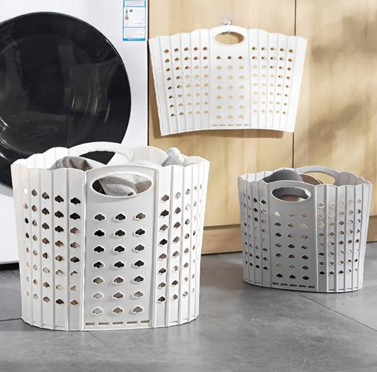 Plastic Handheld Folding Dirty Clothes Basket