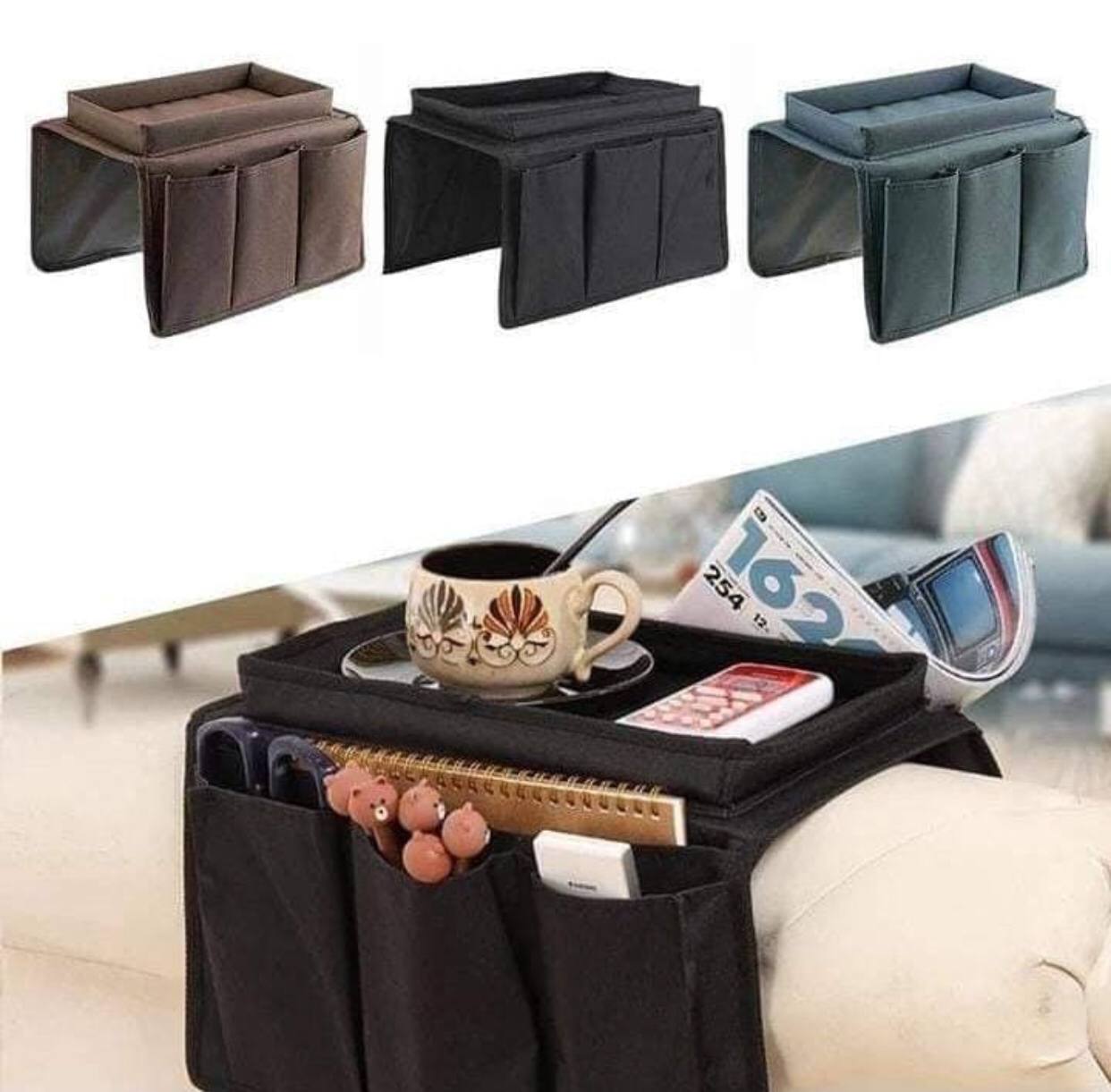 Sofa arm organizer