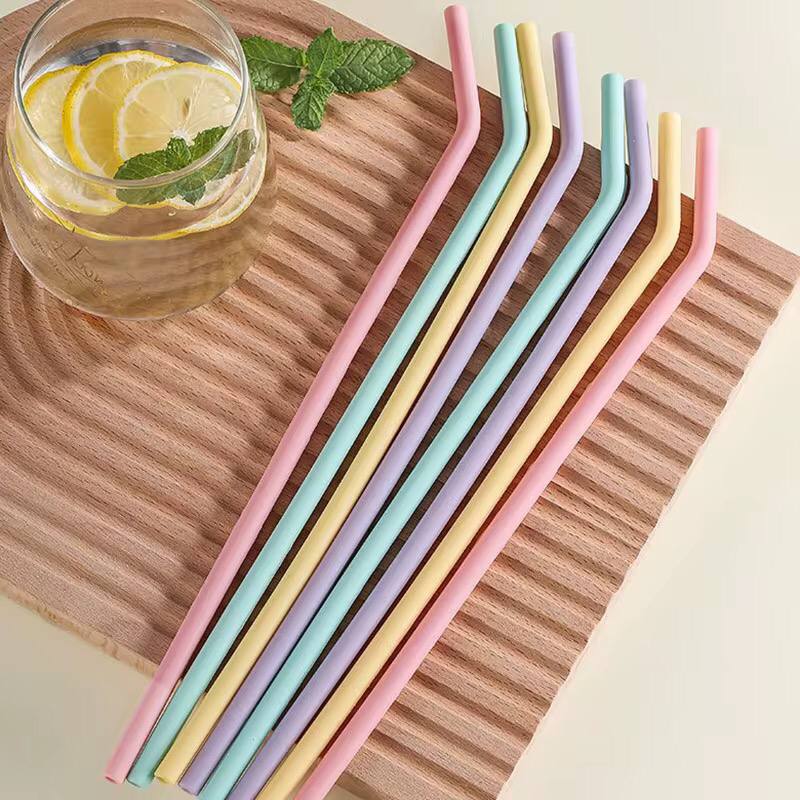 Reusable silicone straws 29cm long enough