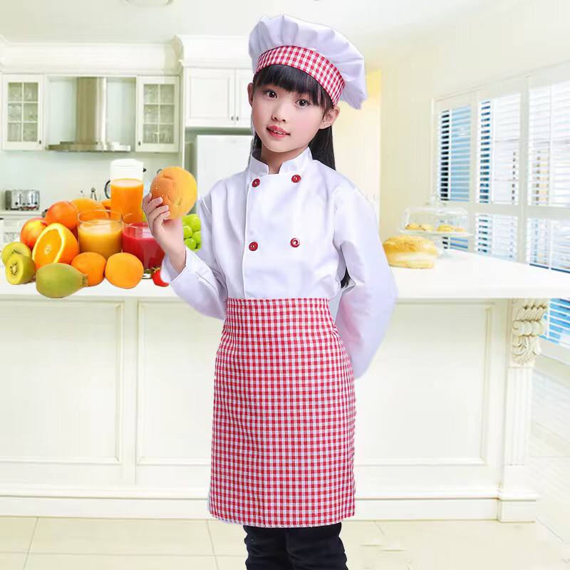 3pcs Children Professional Chef costume