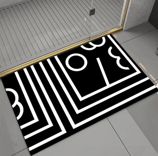 Geometric pattern door/bath mat
