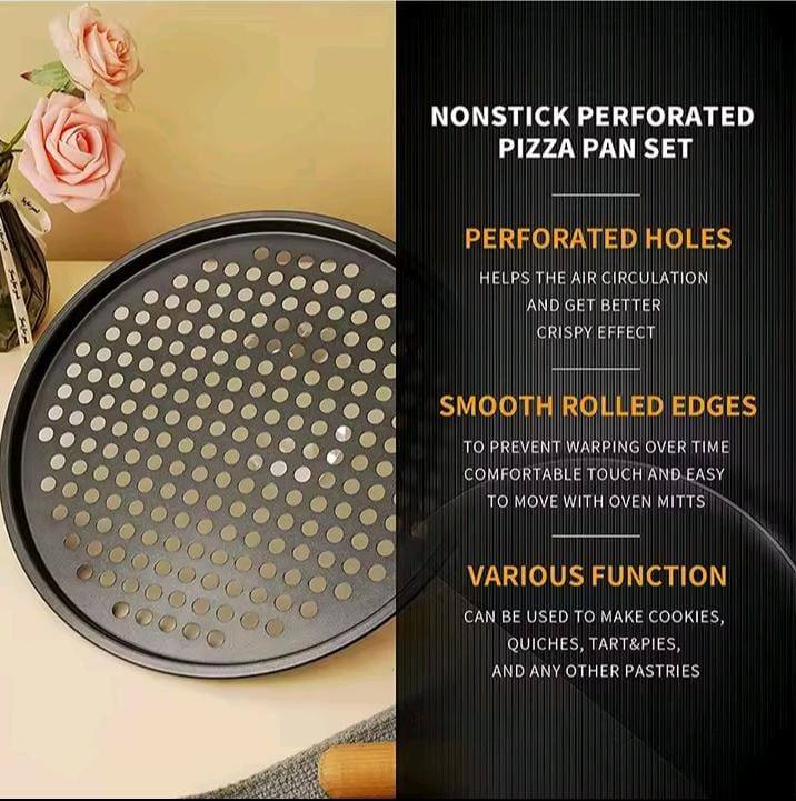 Non_stick perforated PIZZA PAN