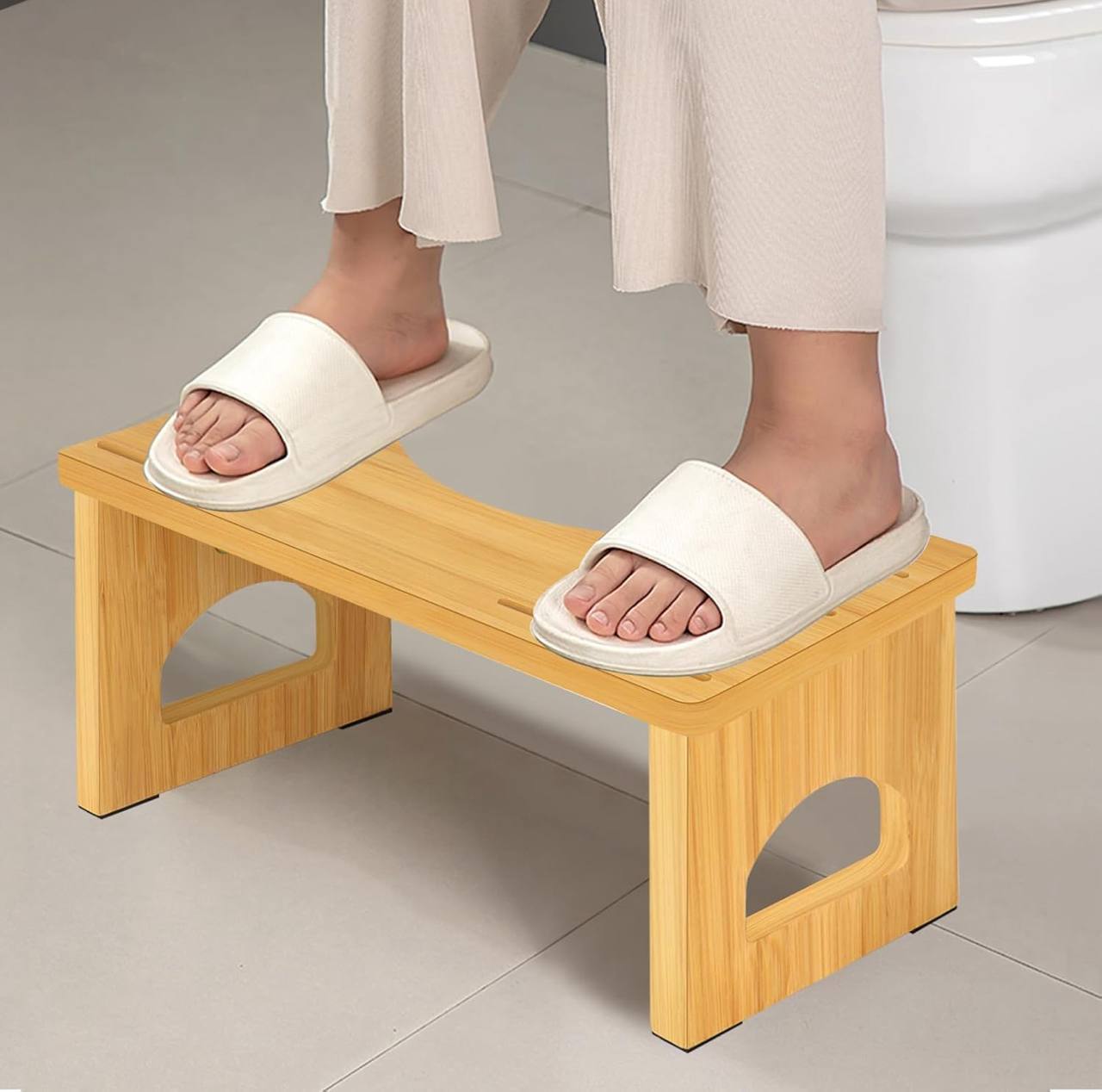 Foldable wooden toilet feet stool/office foot rest/stepped