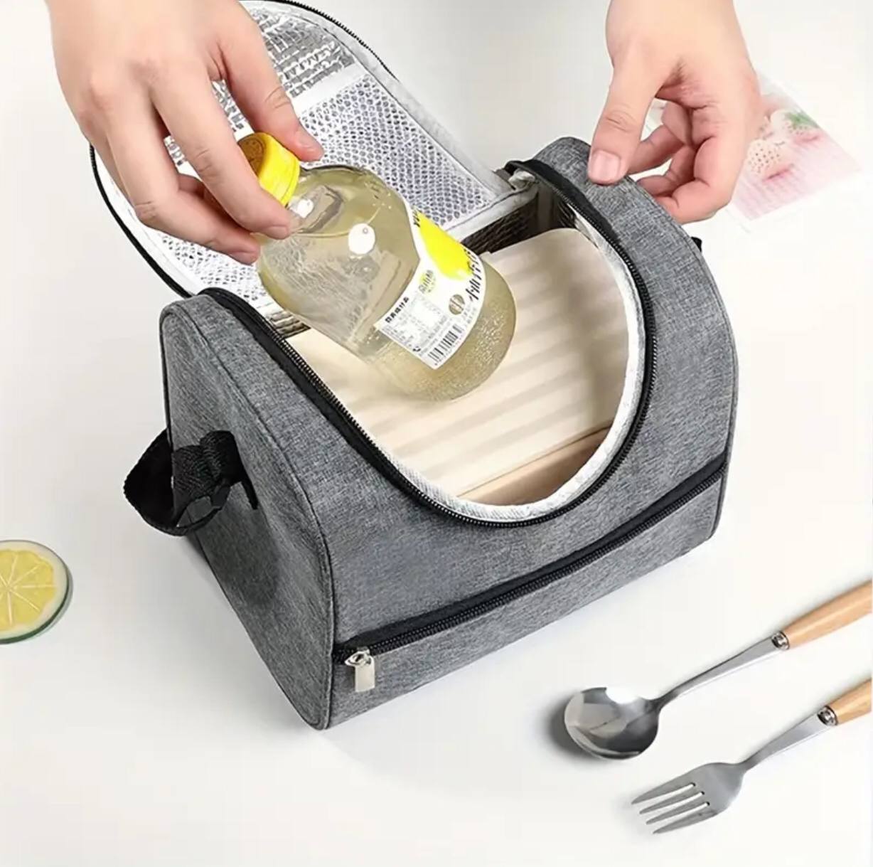 Large capacity square thermal lunch bags(G)