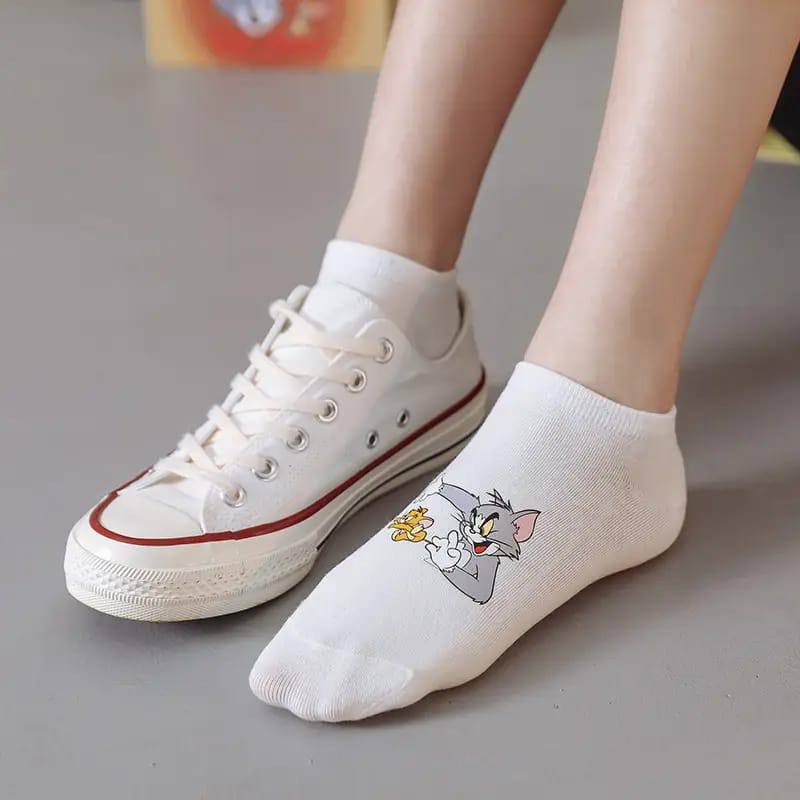 5Pairs Ankle Tom and Jerry Cotton Socks Pack