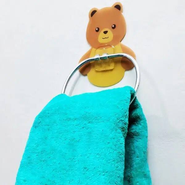 Self-Adhesive Free Punching Wall Mounted Stainless Steel animal Towel hook,