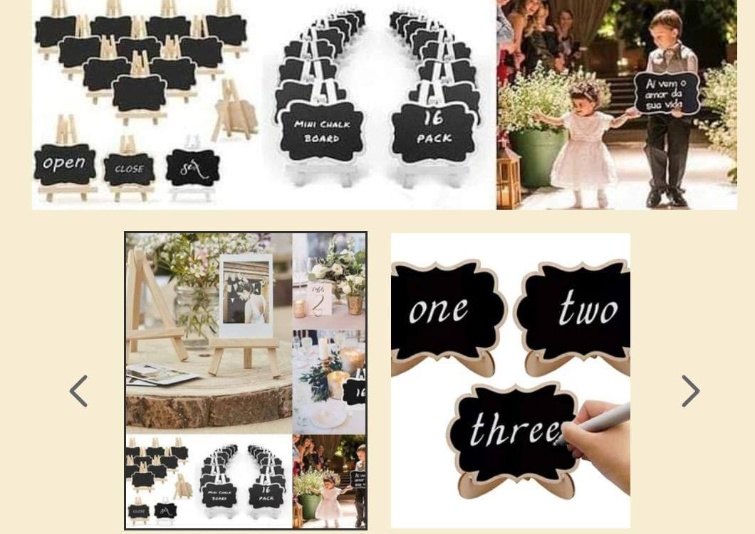 Creative multiple purposes Wood Mini Chalkboard Signs with Support Easels, Place Cards