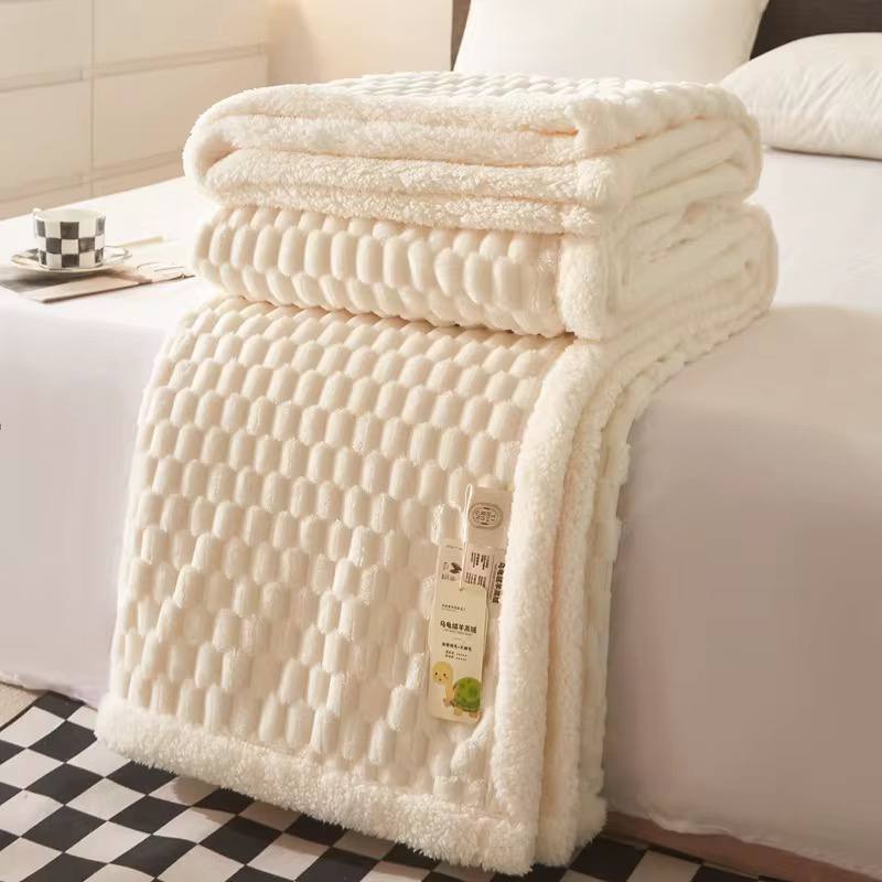 White cozy throw blanket