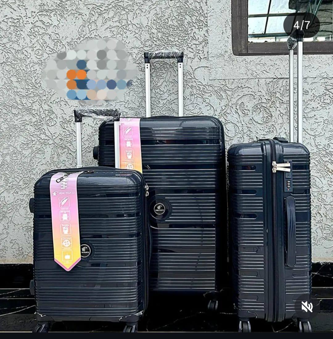 Unbreakable rubber suitcase  Pp 3-in-1  suitcase set