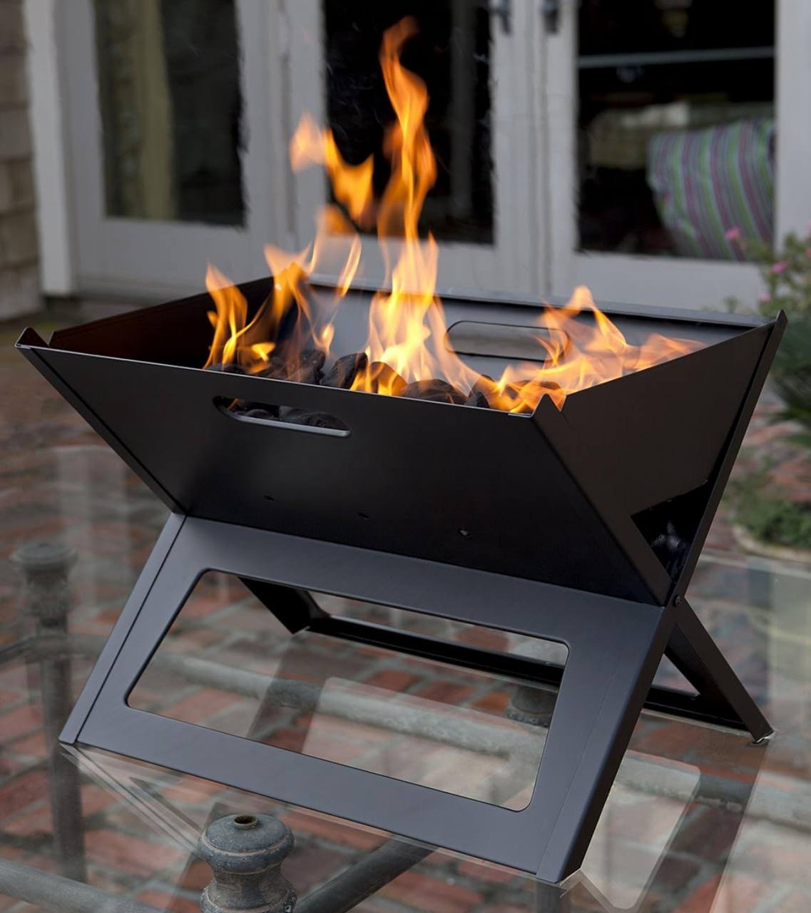 Heavy Portable barbecue CHARCOAL grill X-type