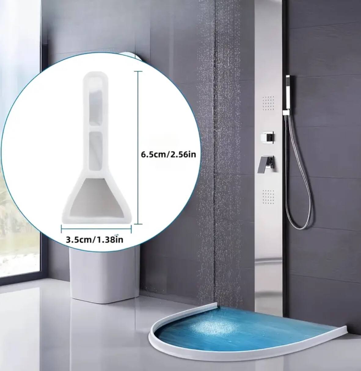 Silicone Shower Barrier Bathroom Water Stopper