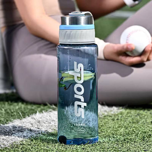 Direct Drinking silver lid Water Bottle,