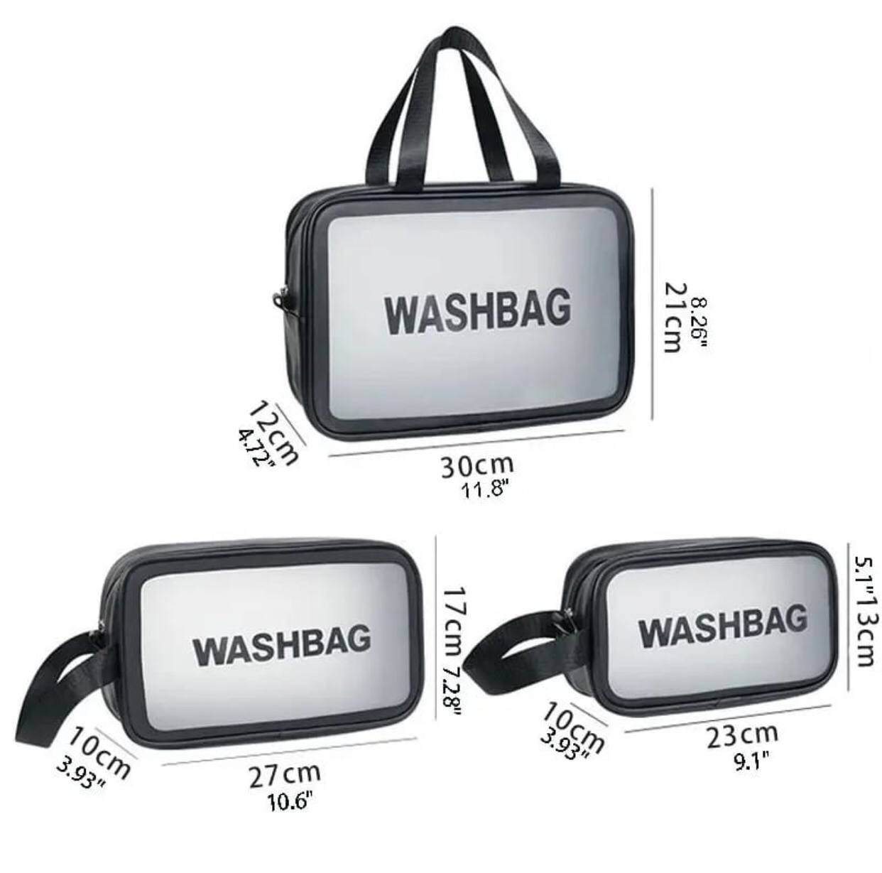 3pc wash bag pouch.