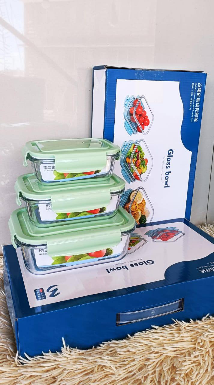 Airtight glass storage containers