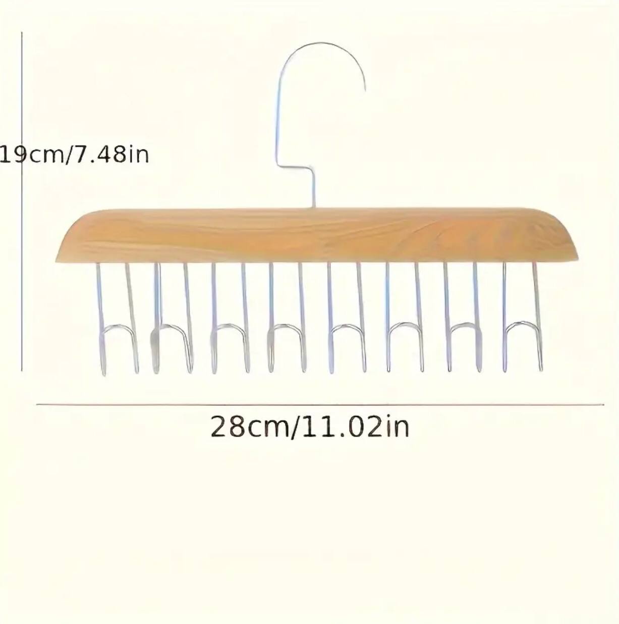 Wooden plank multipurpose 8 hook hanger.