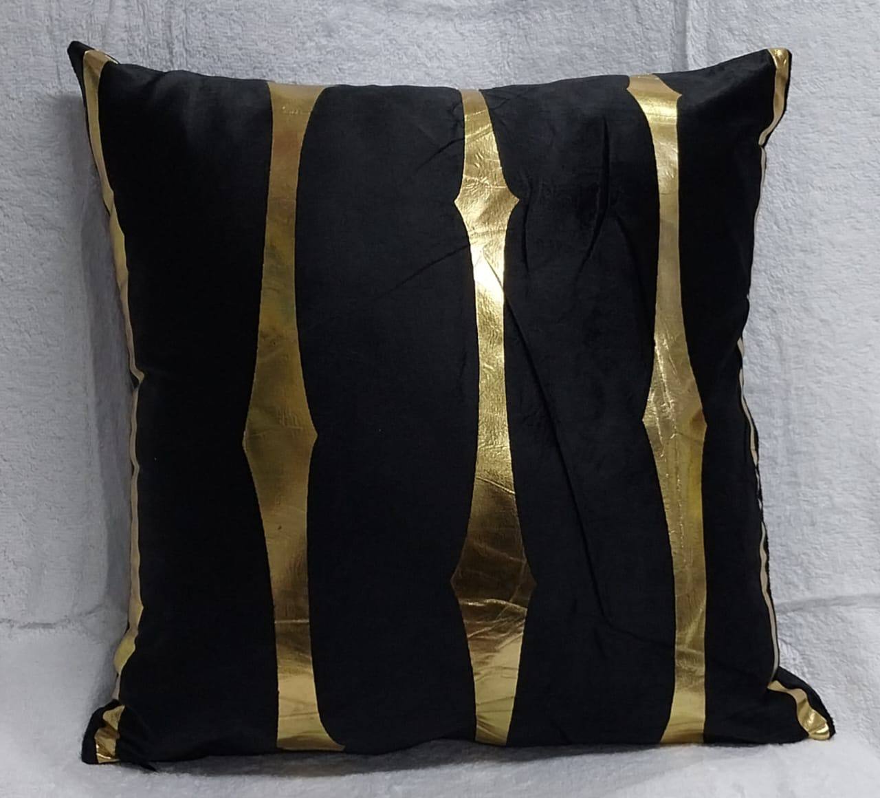 Gold printed cushion covers