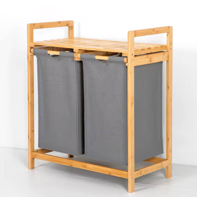 Premium Quality laundry
sorter 2 in 1 mounted on Bamboo stand.
